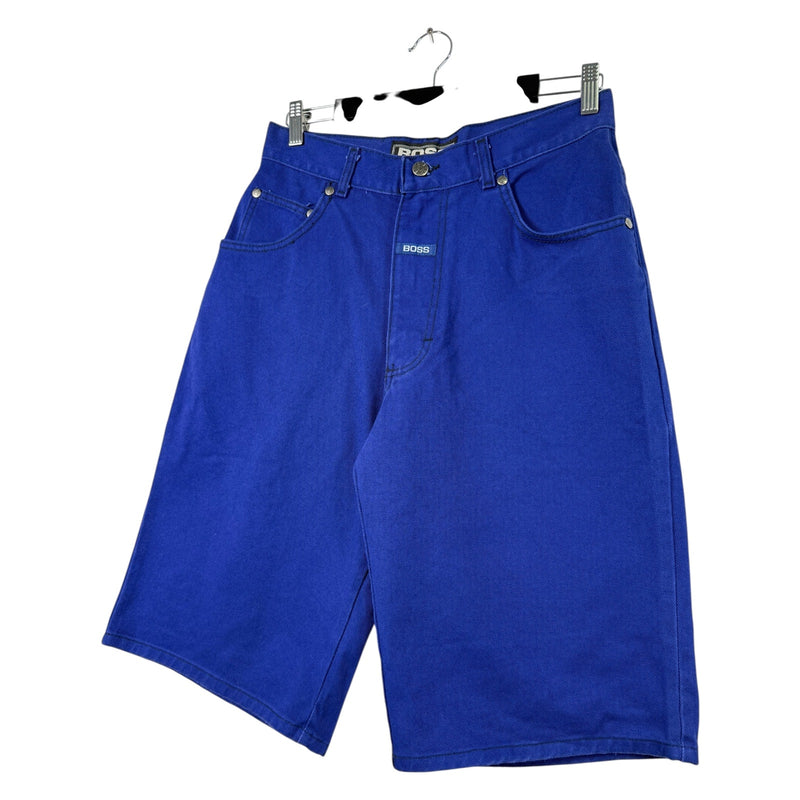 Vintage BOSS Embroidered Denim Shorts 30 x 13
