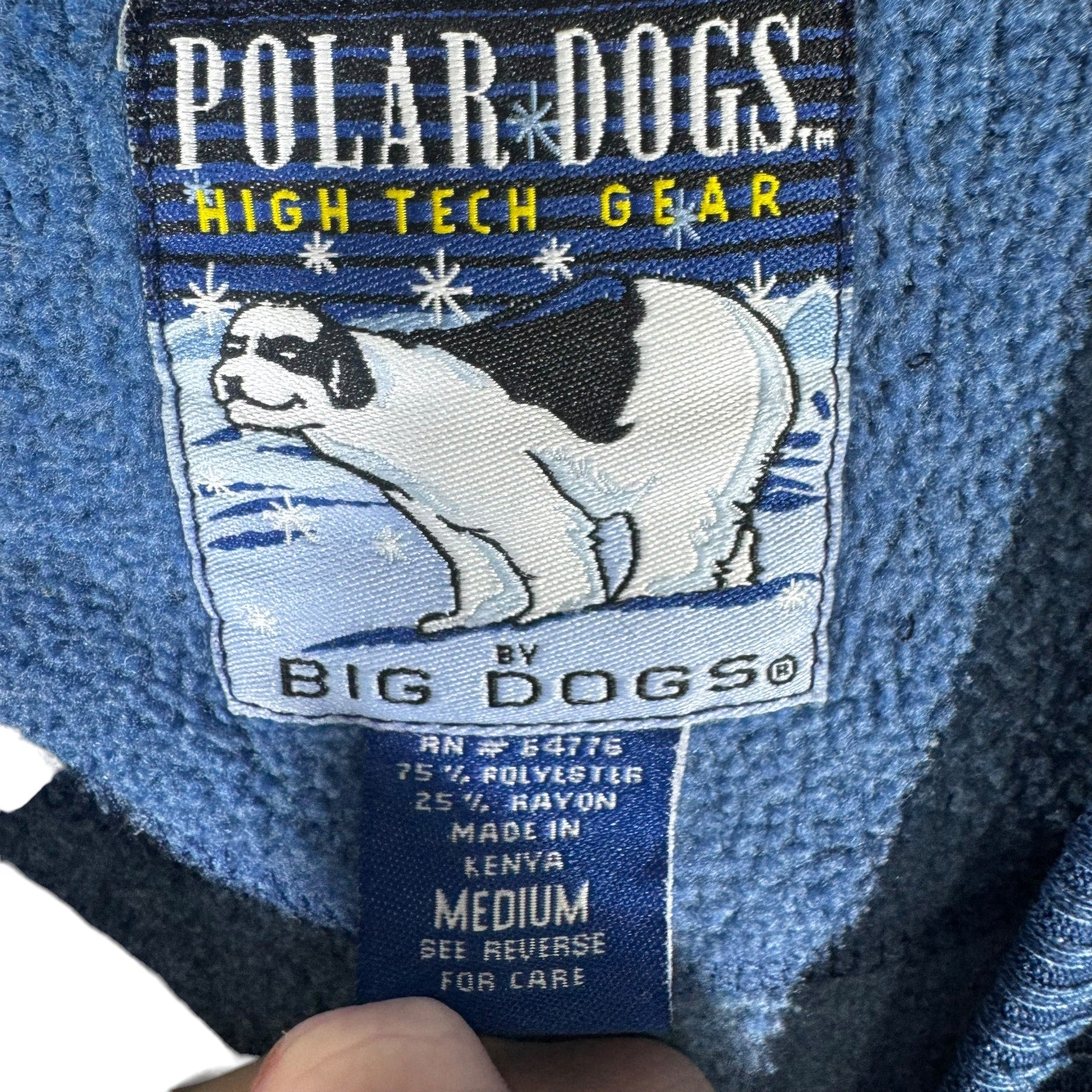 Vintage Big Dogs Embroidered Spell Out Fleece Crewneck