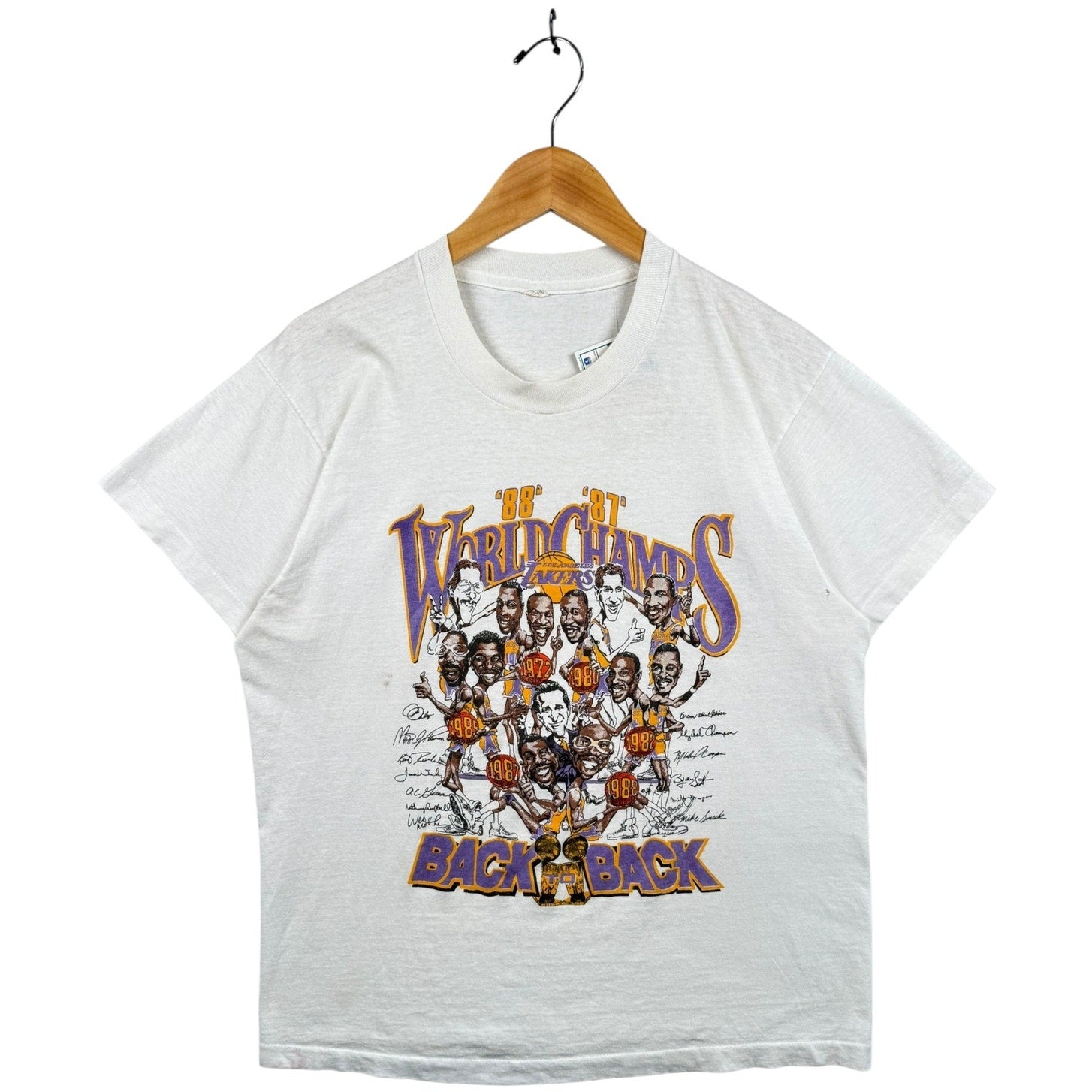 Vintage Los Angeles Lakers Back to Back NBA T-Shirt 80s