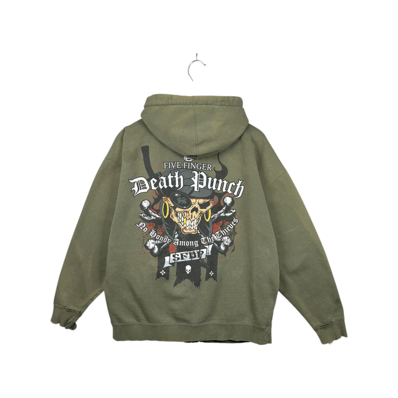 Vintage 5FDP Five Finger Death Punch Full Zip Jacket Hoodie