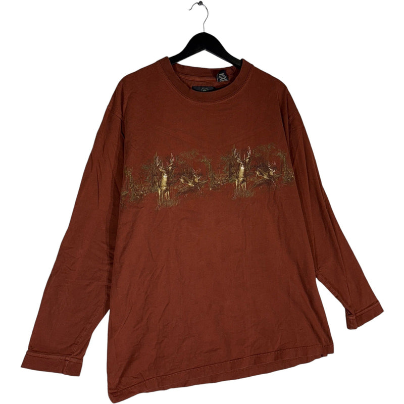 Vintage Deer Wrap Around Nature Long Sleeve