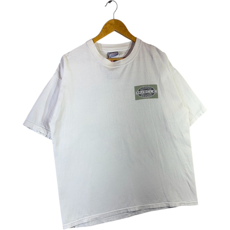 Vintage Muscle Design Police Dog Graphic T-Shirt