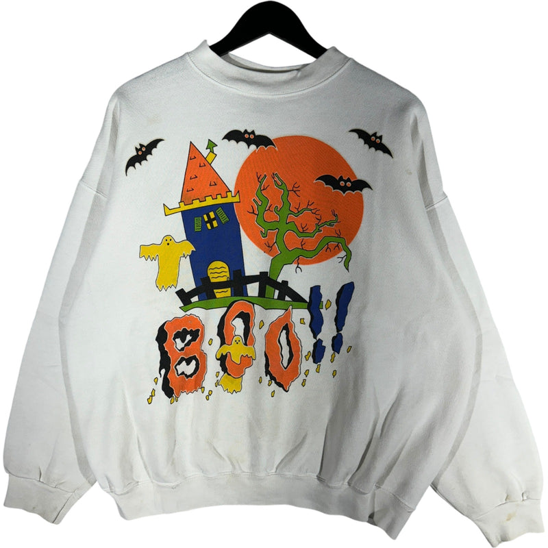 Vintage Haunted House Boo!! Halloween Crewneck