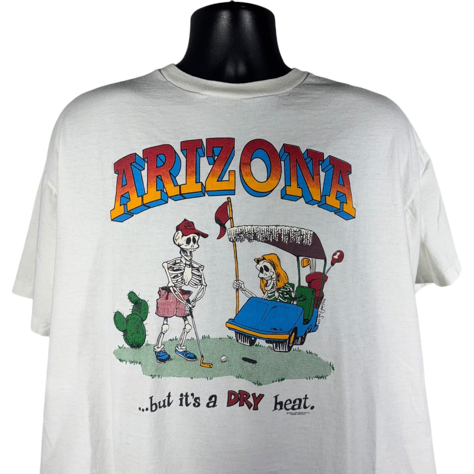 Vintage Arizona "But it's a DRY Heat" Humor Tee 1989