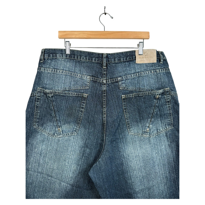 Vintage Washed Straight Leg Bermuda Denim Shorts 40