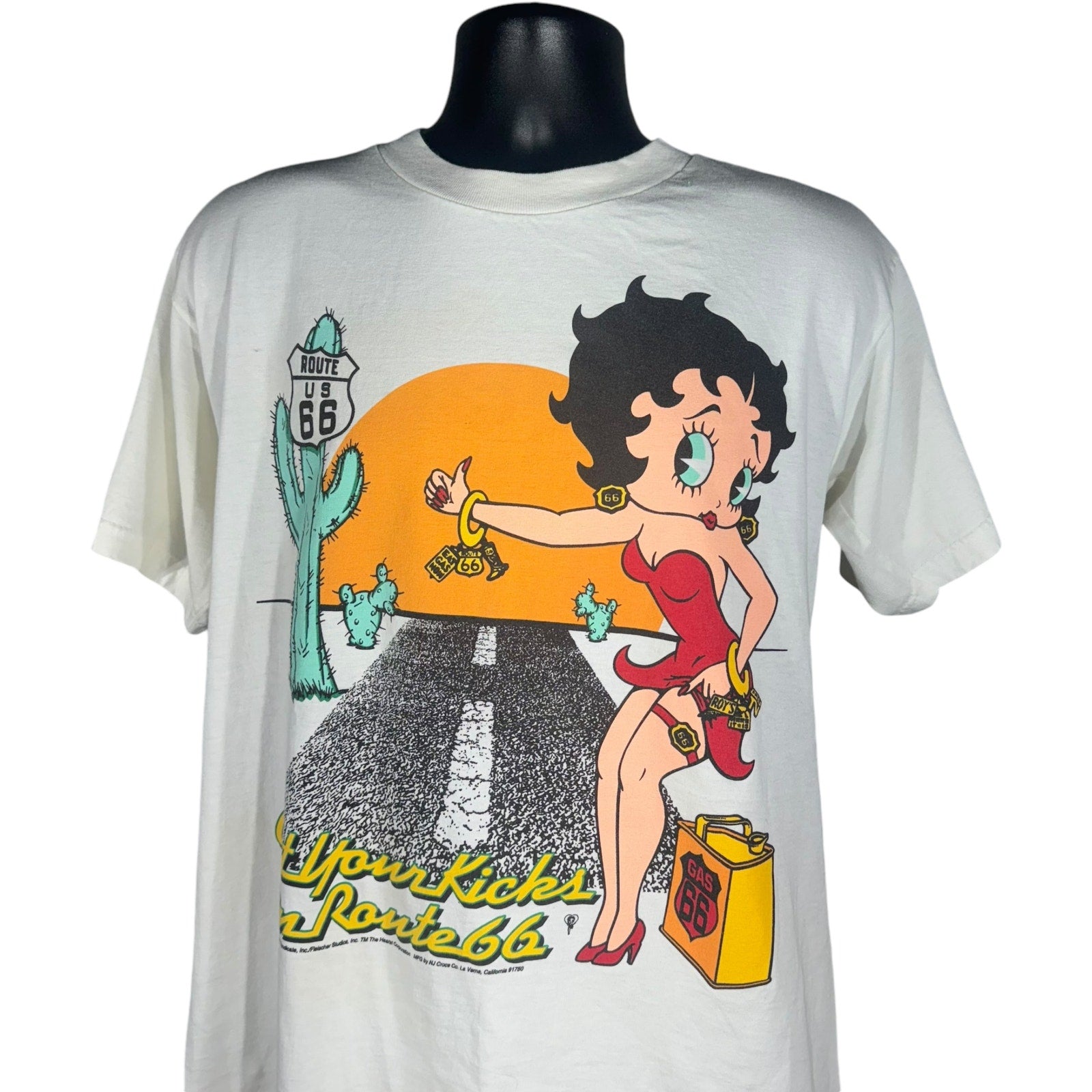 Vintage Betty Boop "Get Your Kicks On Route 66" Tee 1994