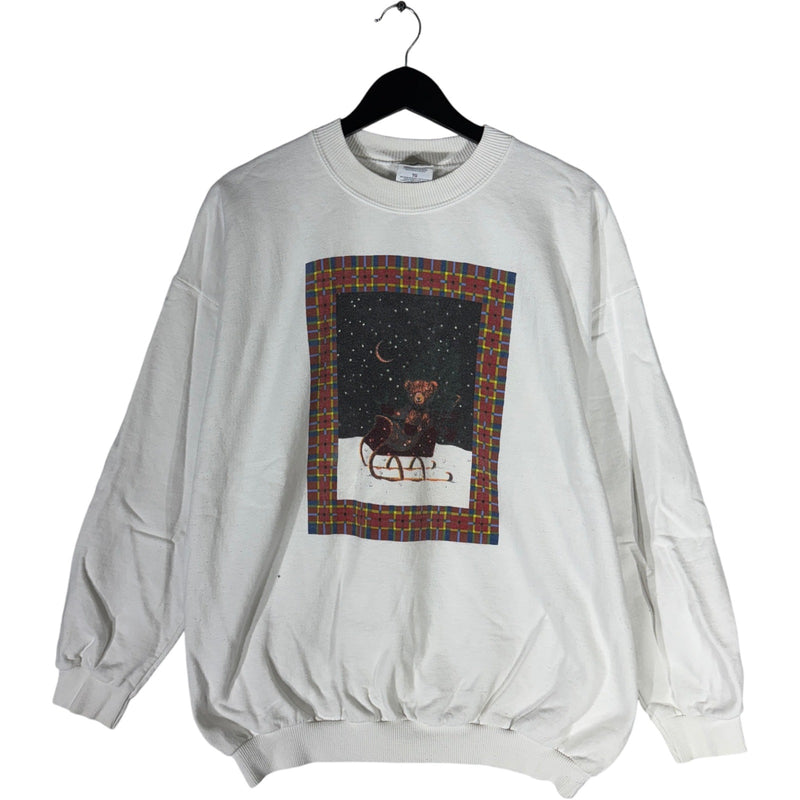 Vintage Sledding Bear Christmas Crewneck