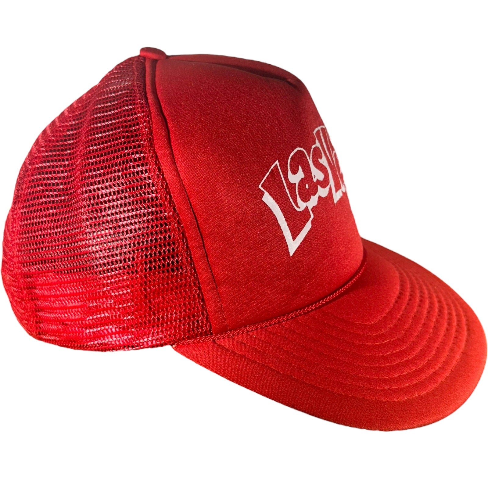 Vintage Las Vegas Spellout Trucker Snapback Hat