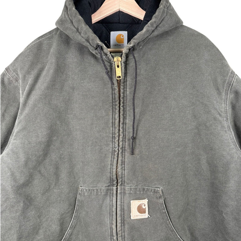 Vintage Carhartt Full Zip Canvas Hoodie Jacket