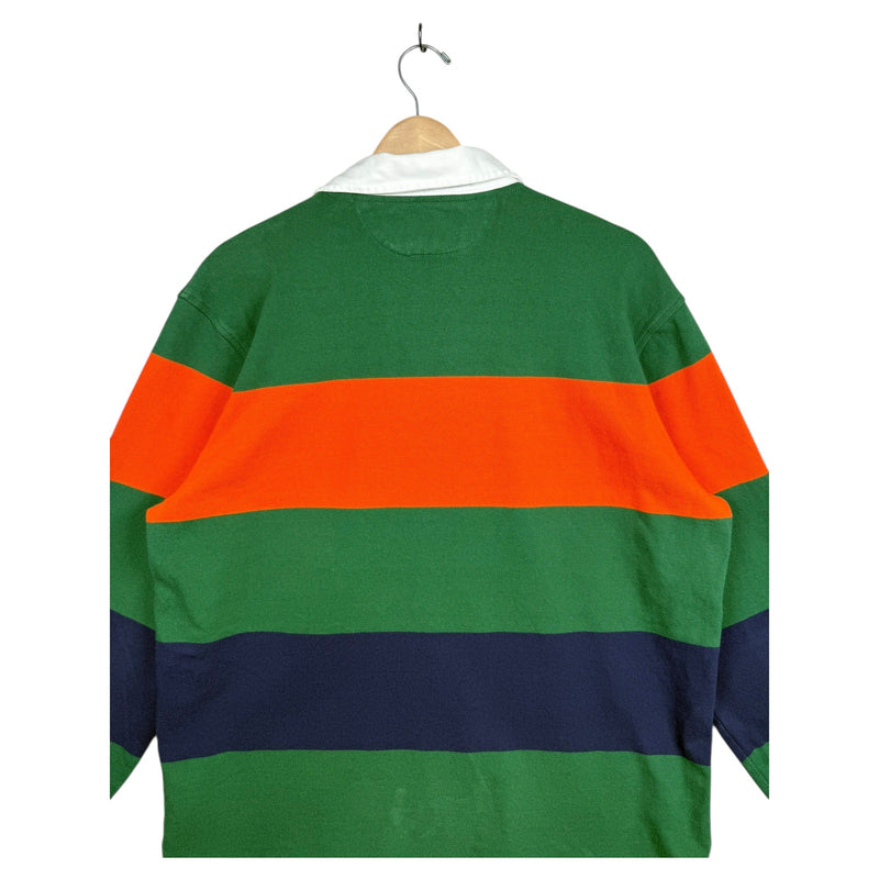 Vintage Polo Ralph Lauren Sportsman Striped Long Sleeve Rugby Shirt