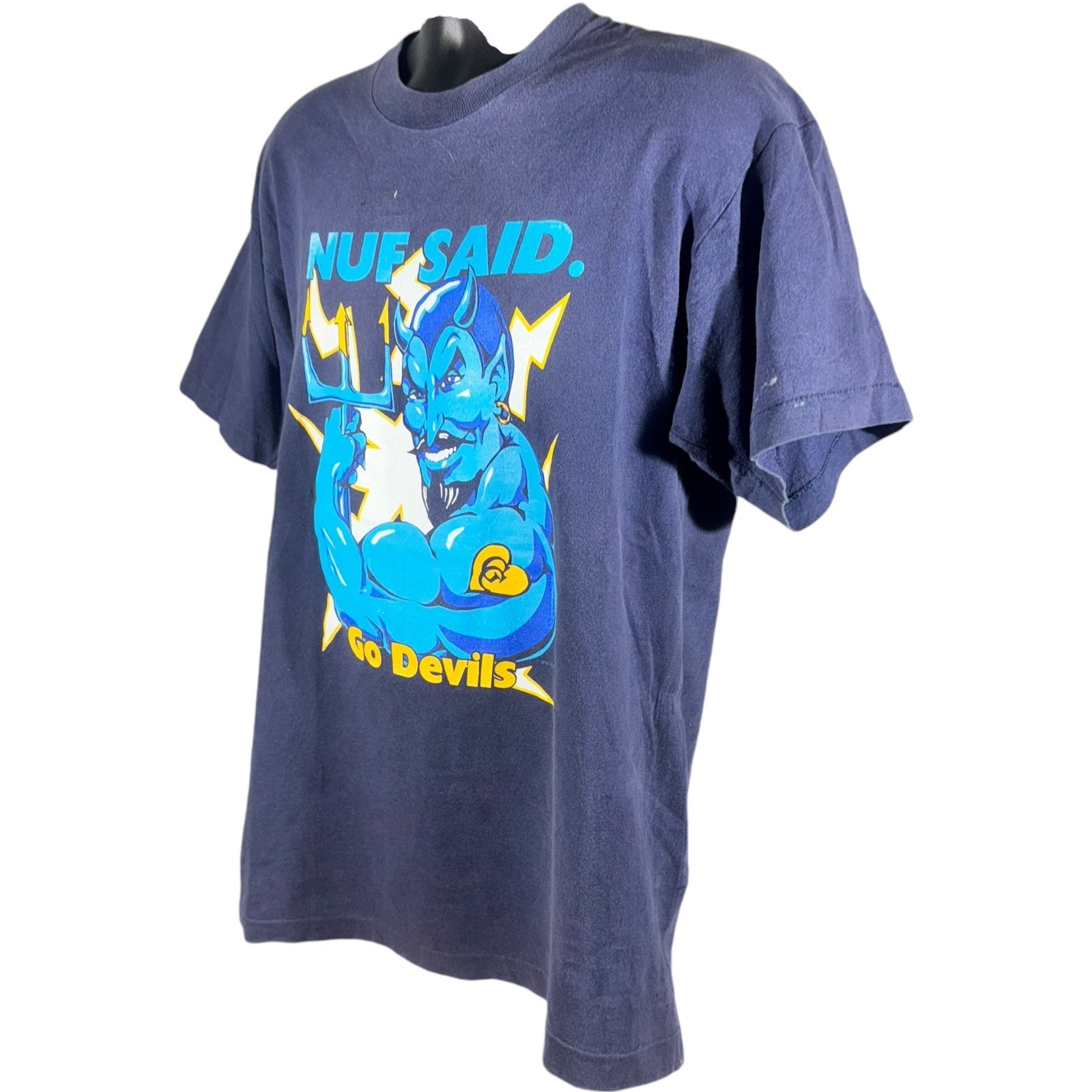 Vintage Duke University "Nuf Said. Go Devils" Mascot Tee 90s