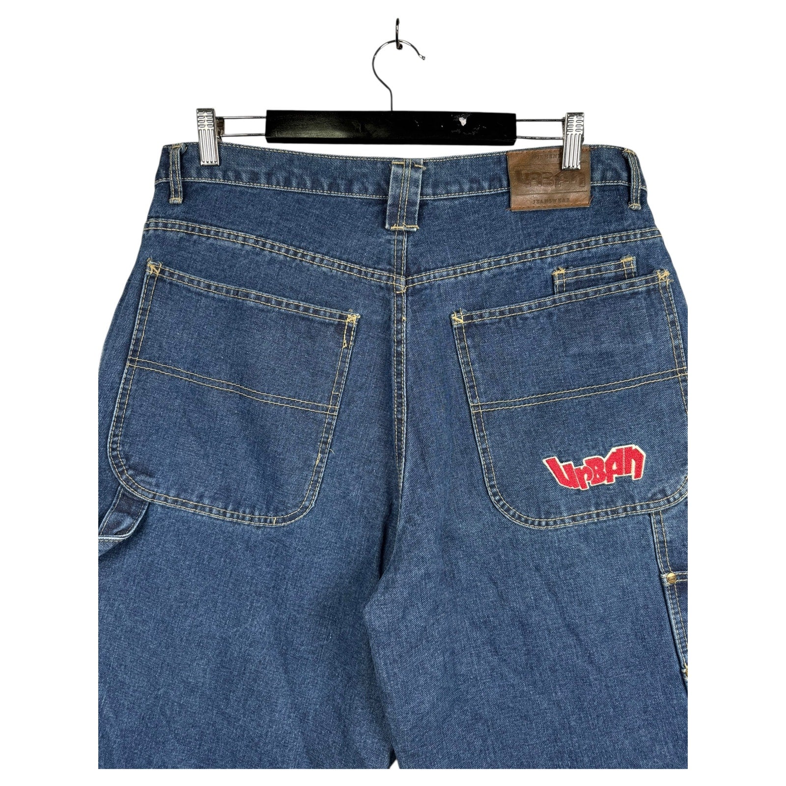 Vintage Urban Workwear Carpenter Denim Shorts 36