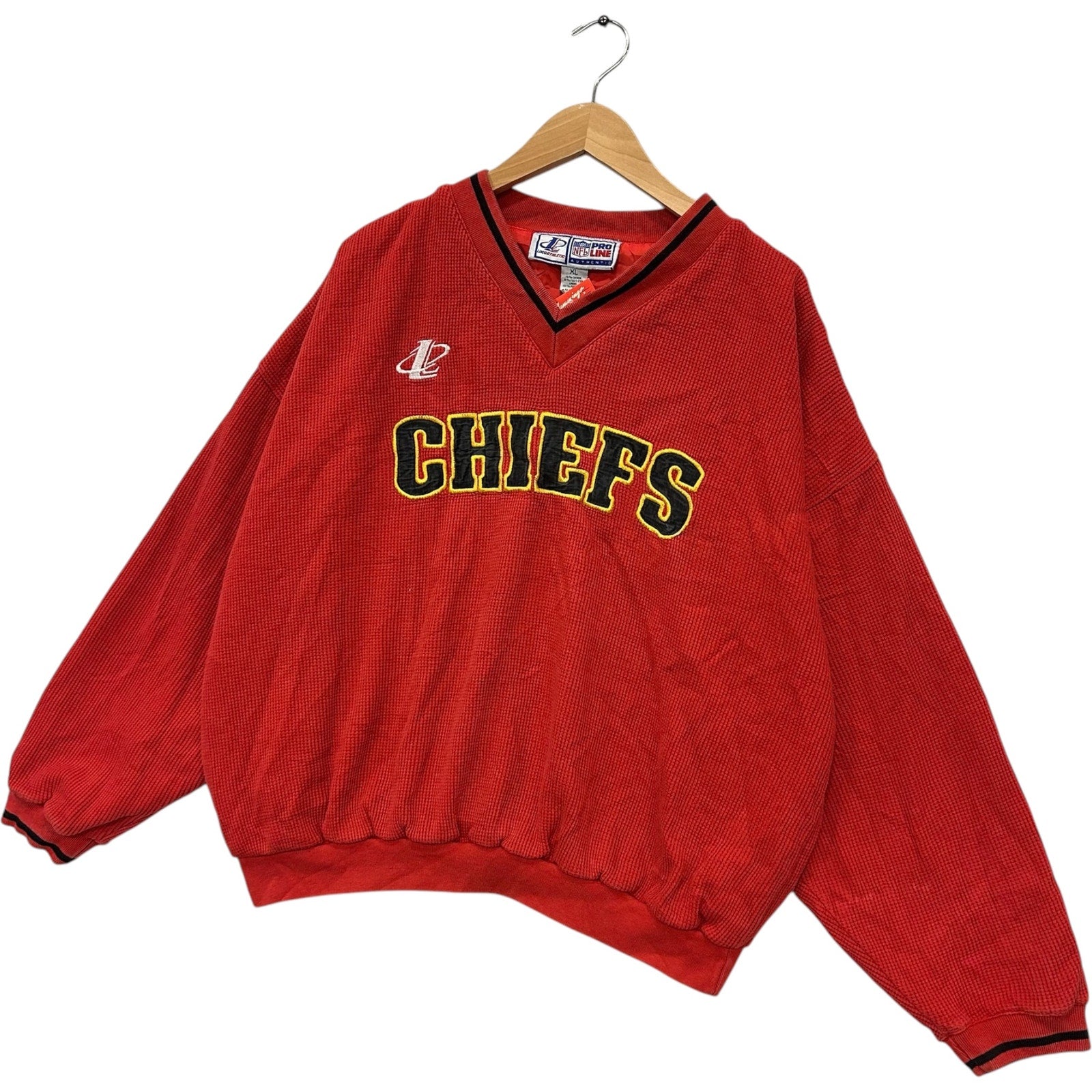 Vintage Logo Athletic Kansas City Chiefs Arch Spellout NFL Crewneck