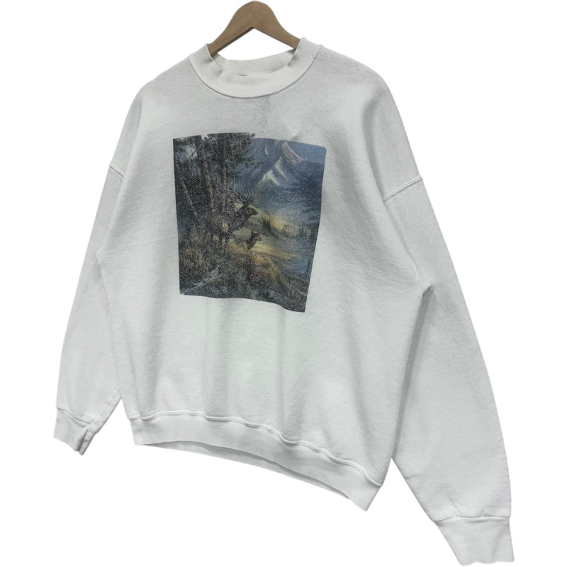 Vintage Deer Nature Art Crewneck