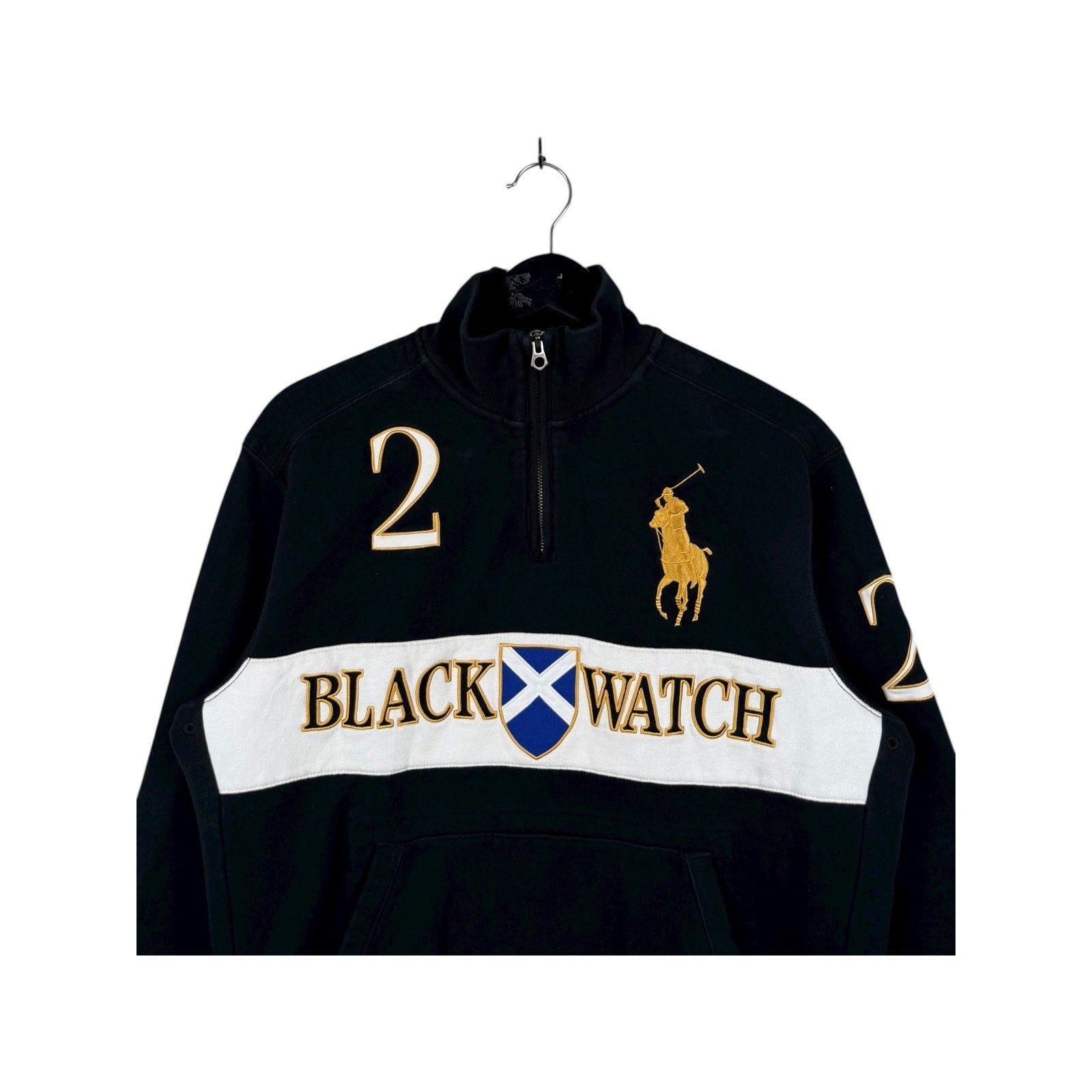 Vintage Polo Ralph Lauren Black Watch 1/4 Zip Sweatshirt