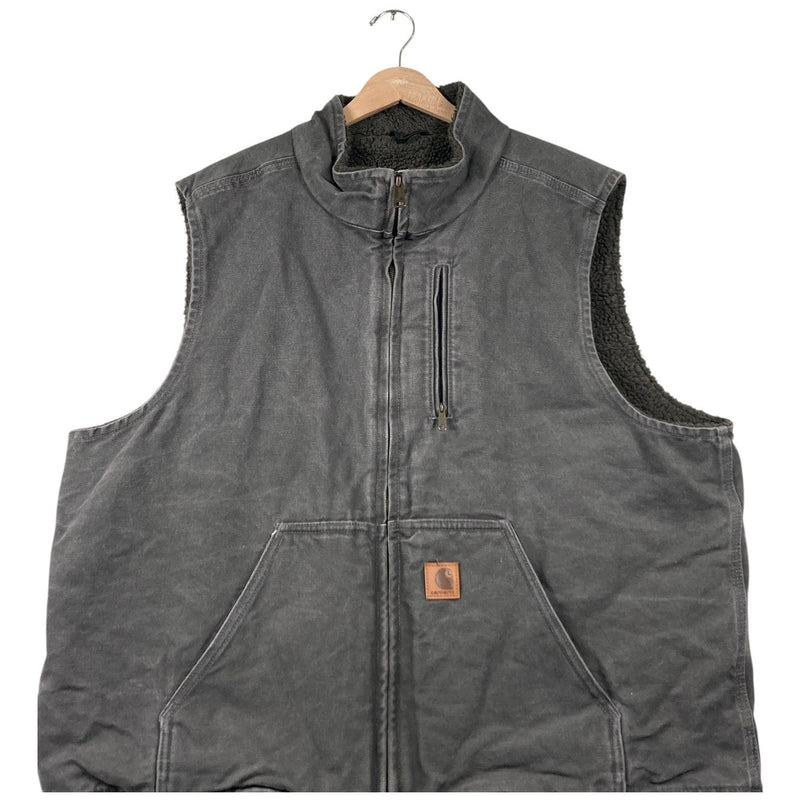 Vintage Carhartt Sherpa Lined Full Zip Vest