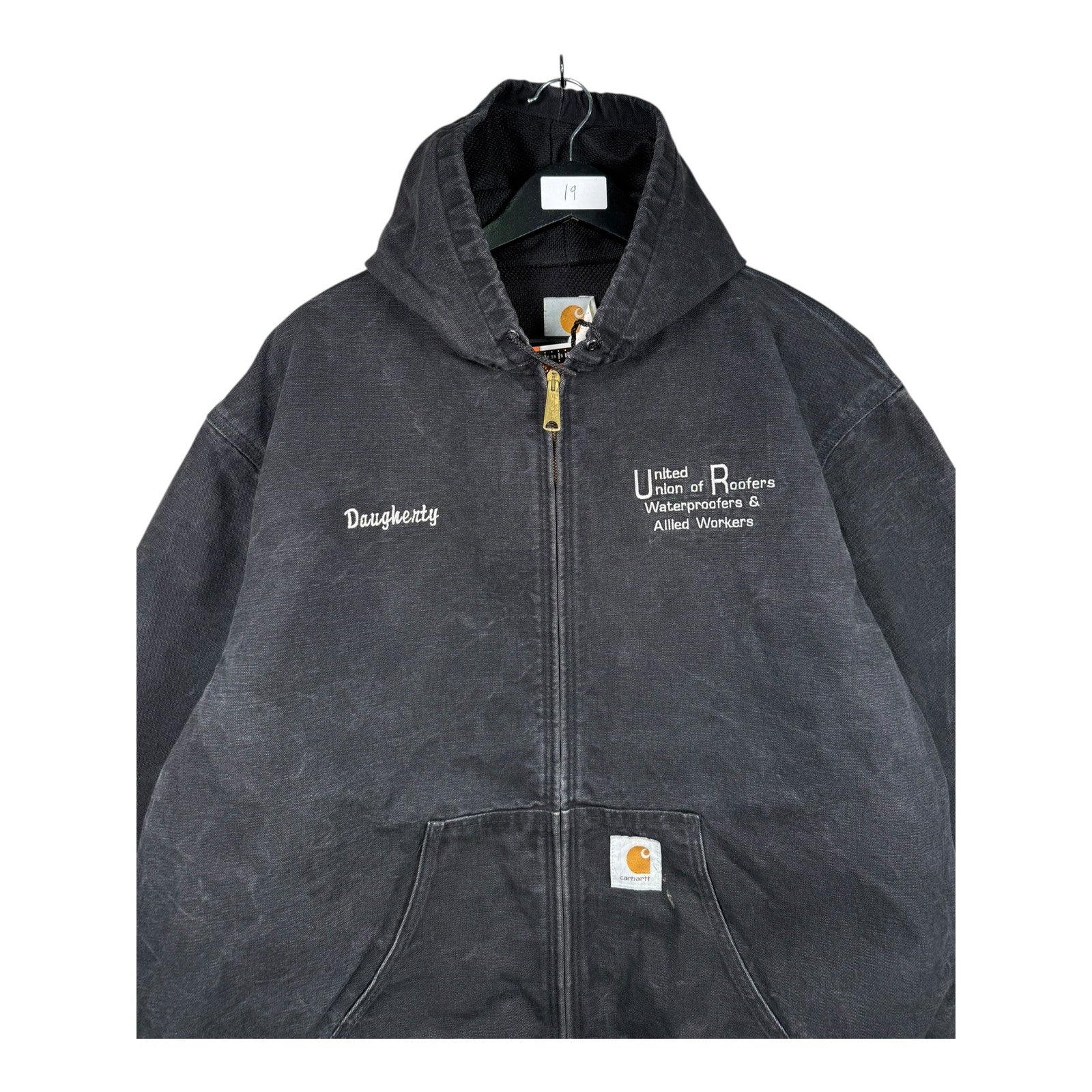 Vintage Carhartt Active Cedar Rapids LA Full Zip Hoodie