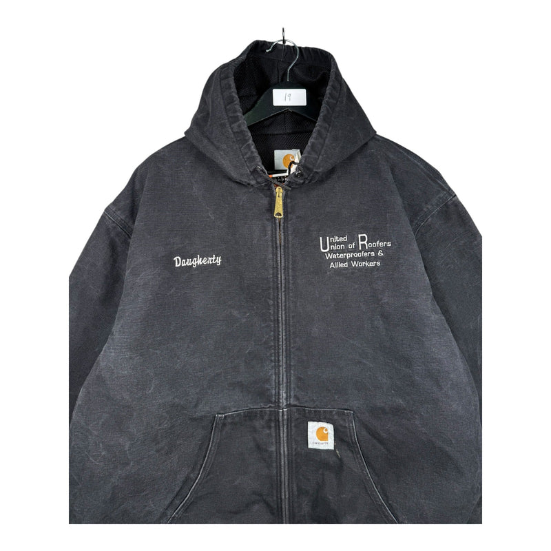 Vintage Carhartt Active Cedar Rapids LA Full Zip Hoodie