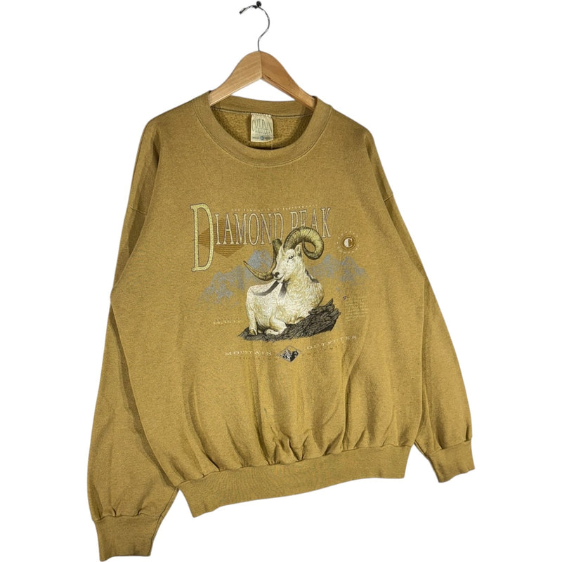 Vintage Diamond Peak Mountain Goat Graphic Crewneck Medium