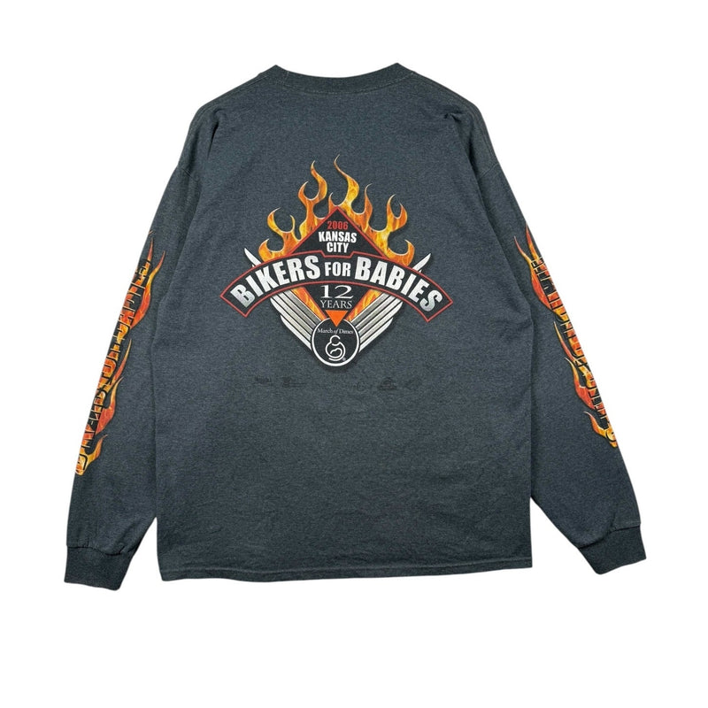 Vintage Bikers for Babies Flame Long Sleeve