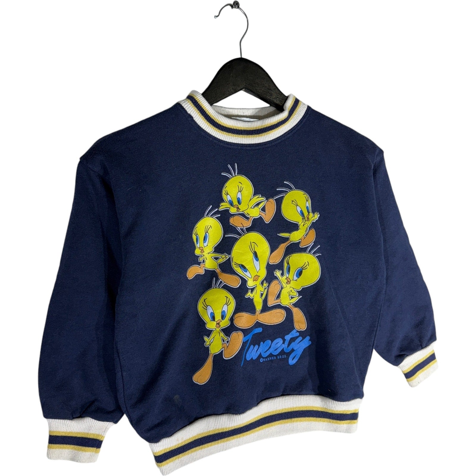 Vintage Looney Tunes All Over Tweety Bird Youth Crewneck