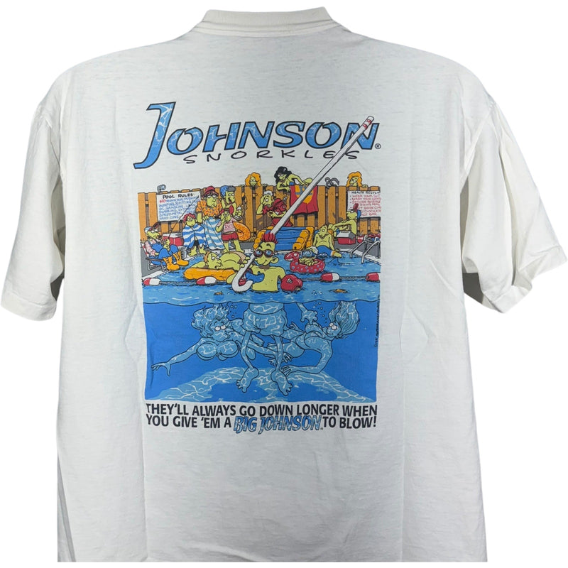 Vintage Big Johnson Snorkle Raunchy Humour Tee 90s