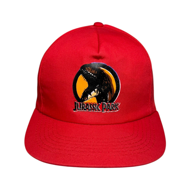 Vintage Jurassic Park Snapback Hat Red Men's OSFA