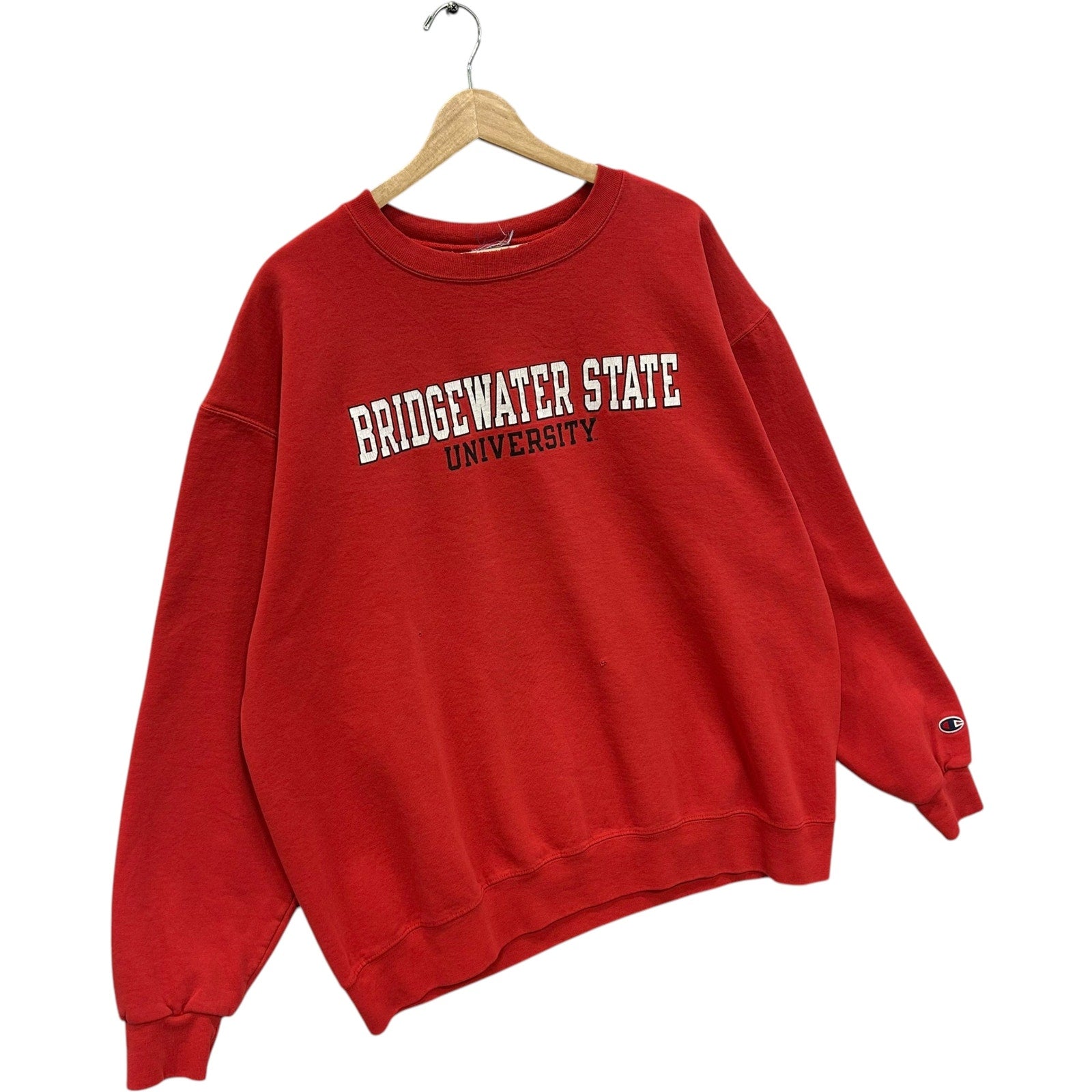 Vintage Champion Bridgewater State University Spellout Crewneck Large