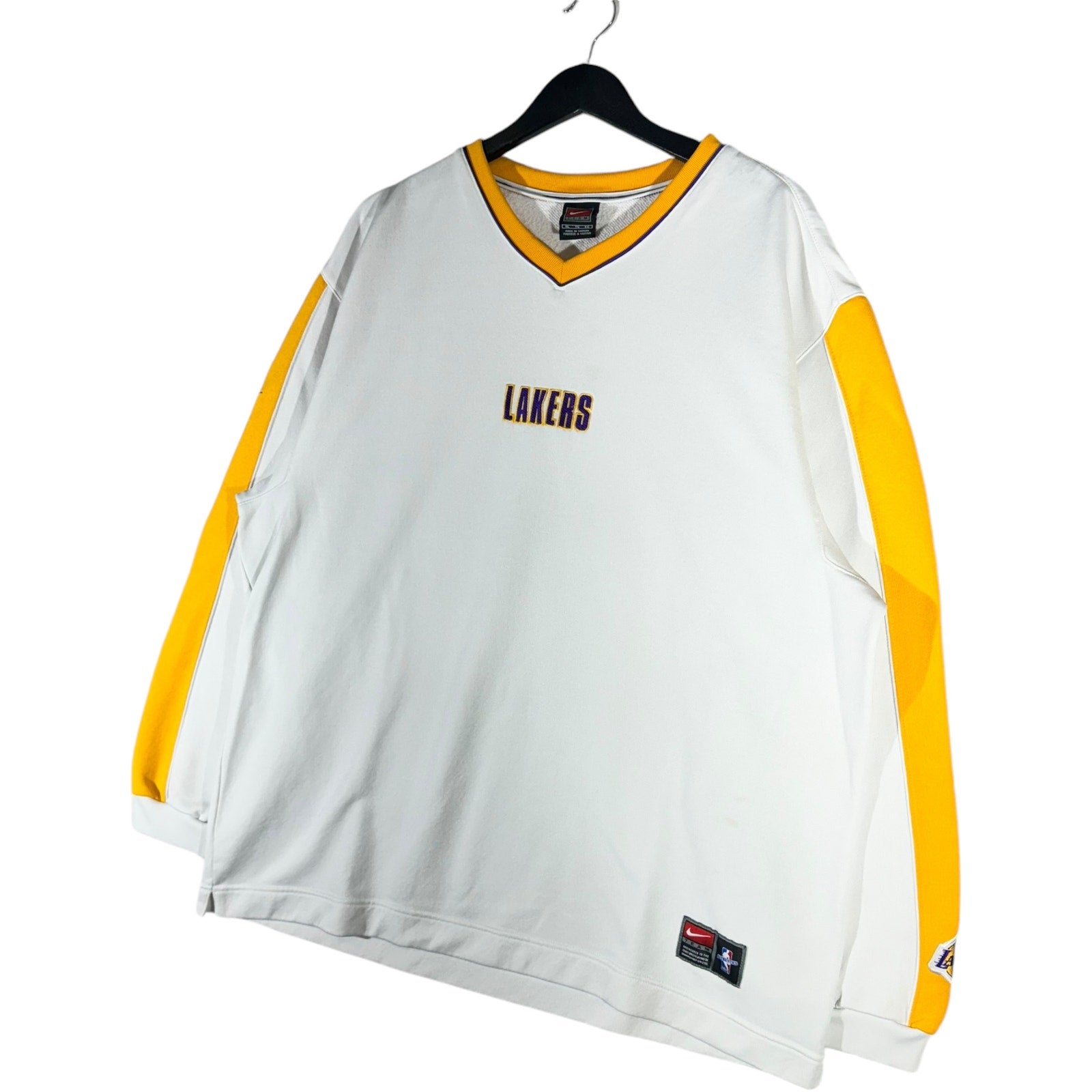 Vintage Nike Los Angeles Lakers Spellout V-Neck Sweatshirt