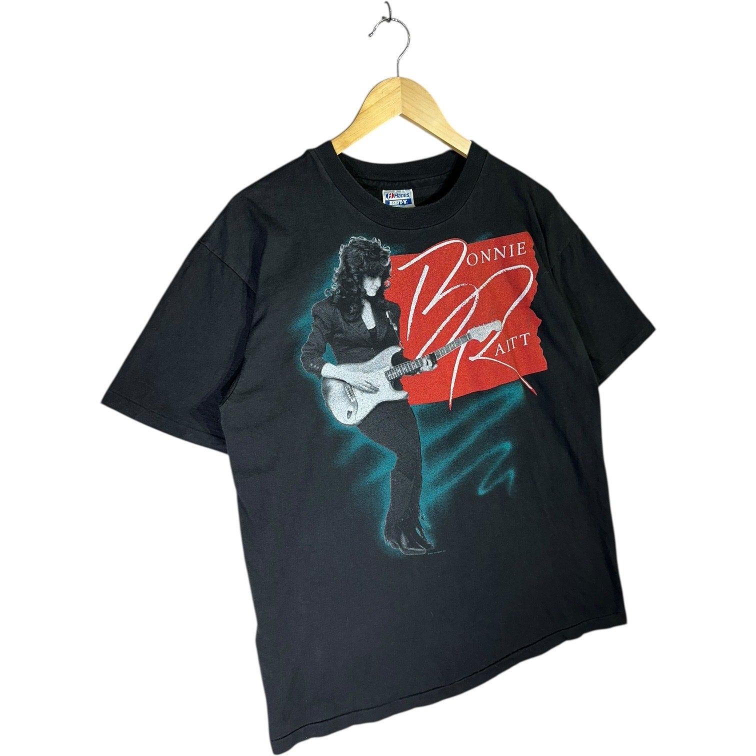 Vintage Bonnie Raitt Blues Rock Guitar T-Shirt