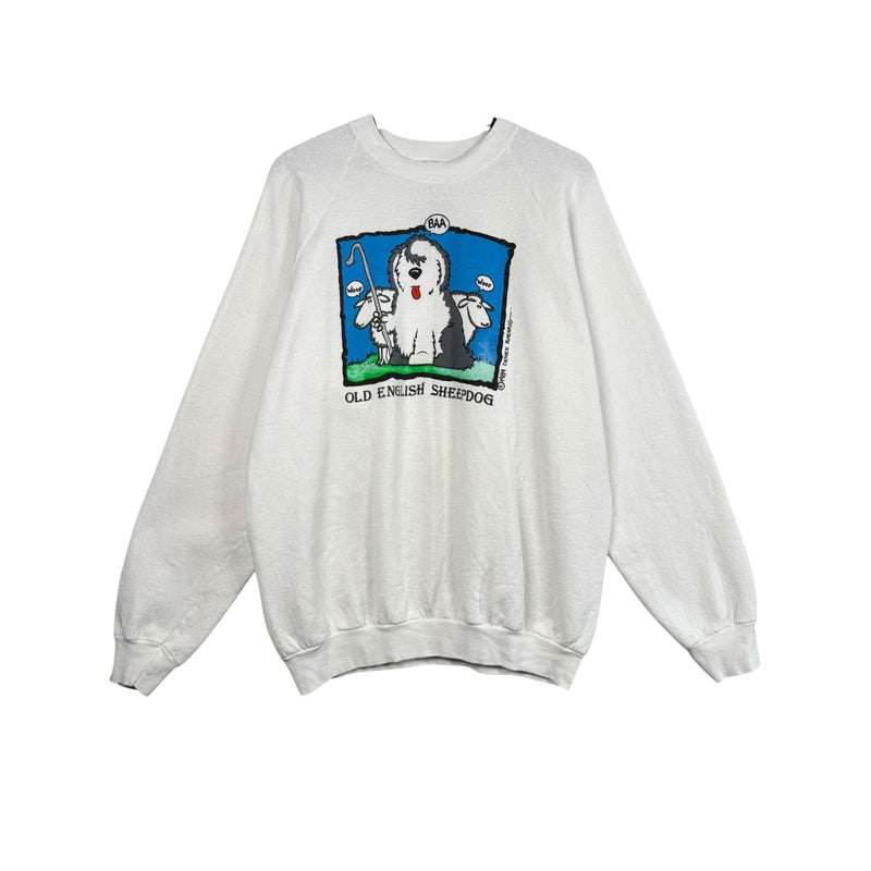 Vintage Old English Sheep Dog Art Crewneck