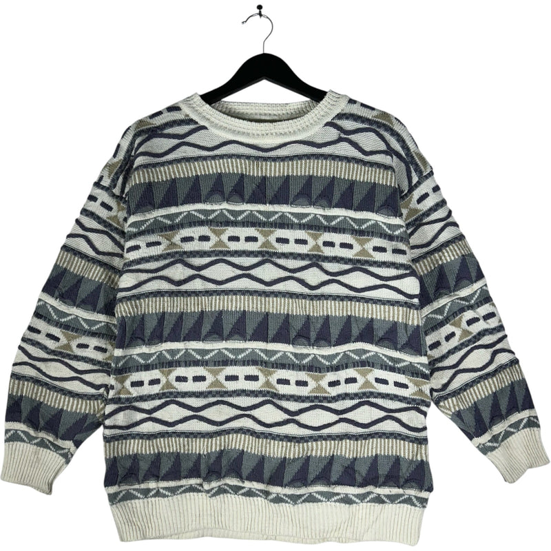 Vintage 3D Knit Textured Sweater