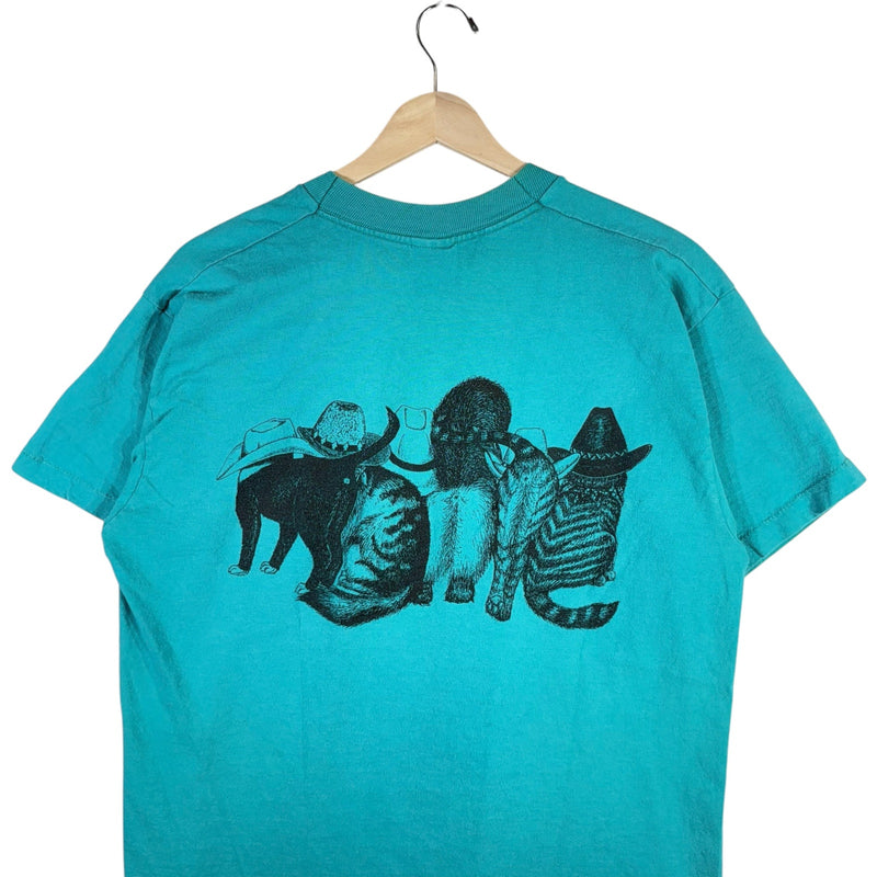 Vintage Cat In Hats Double Sided Art Tee