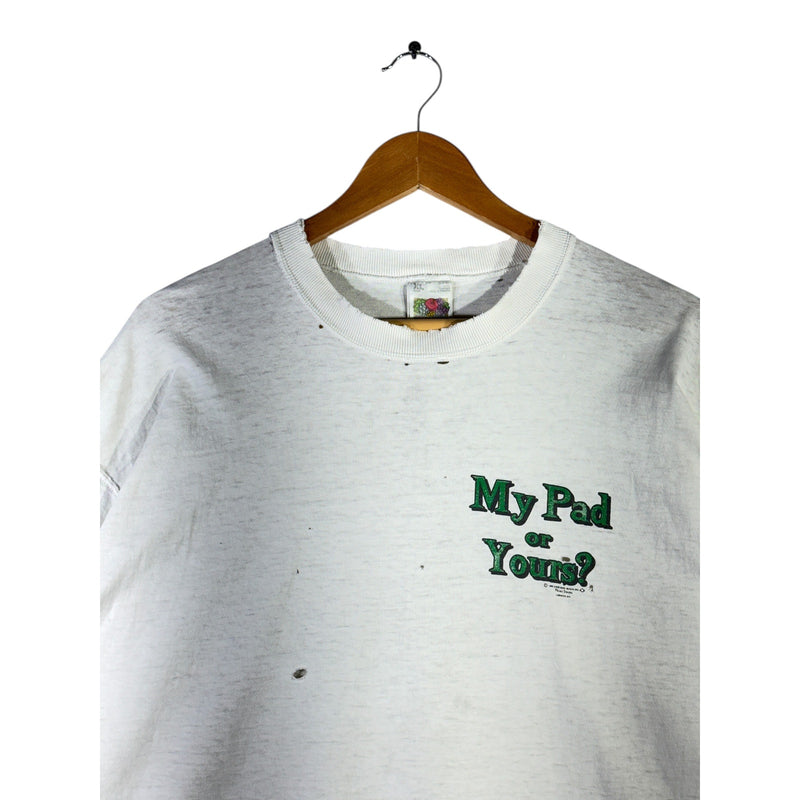 Vintage Budweiser "My Pad Or Yours?" Thrashed T-Shirt