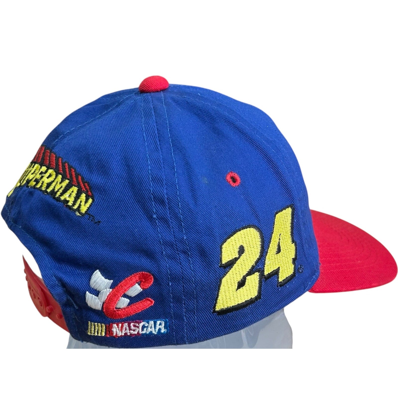 Vintage Chase Authentics Superman Racing #24 Snapback Hat