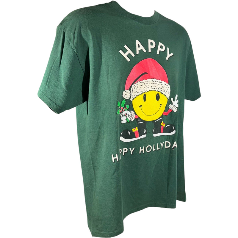 Vintage Happy Happy Holidays Christmas Tee