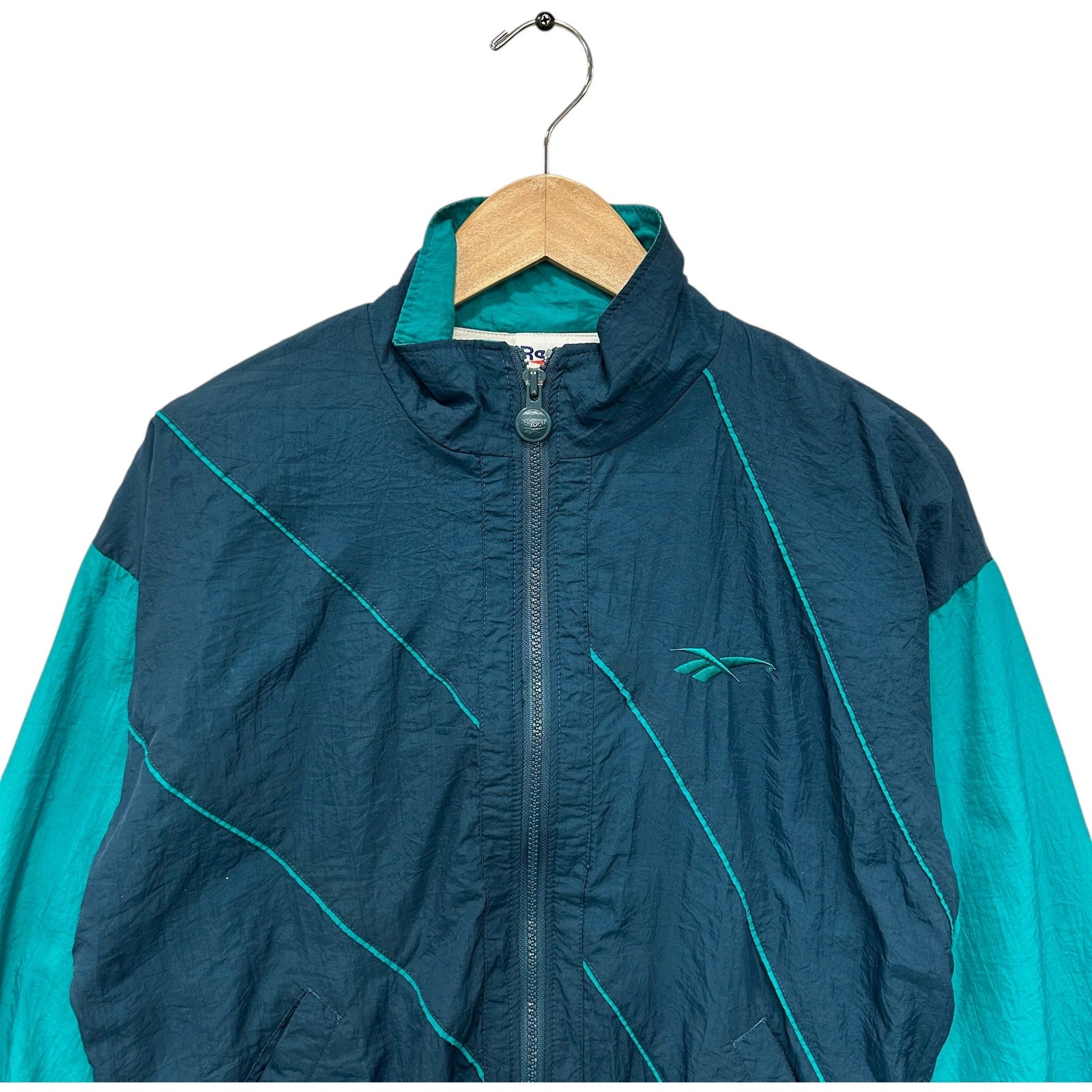 Vintage Reebok Two Tone Full Zip Windbreaker 90s