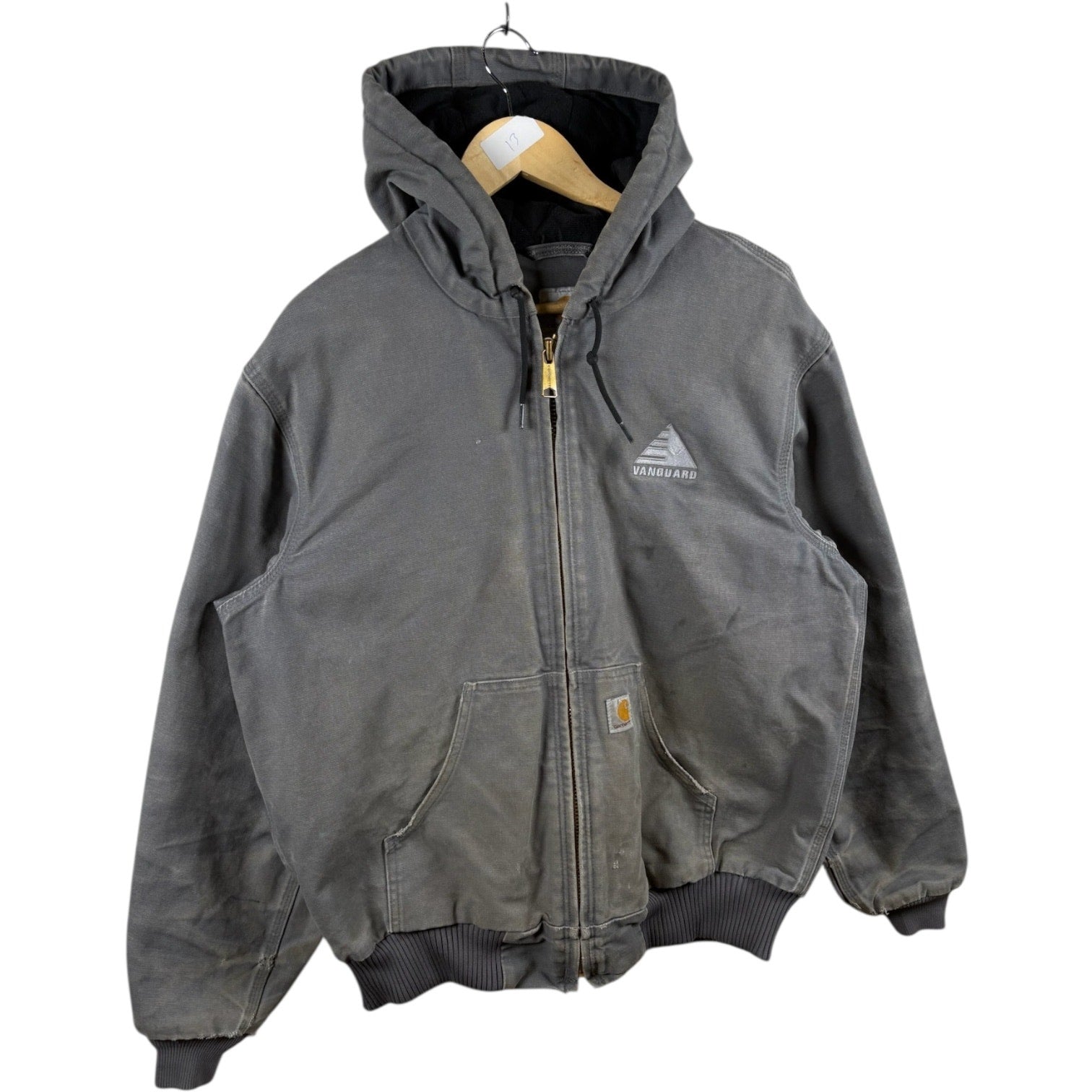 Vintage Carhartt Flannel Lined Hooded Full Zip Workwear Jacket