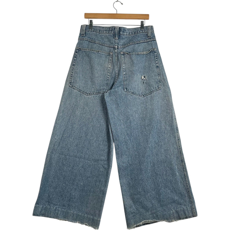 Vintage Elephant Leg Baggy Wide Leg Denim Jeans 32 x 27