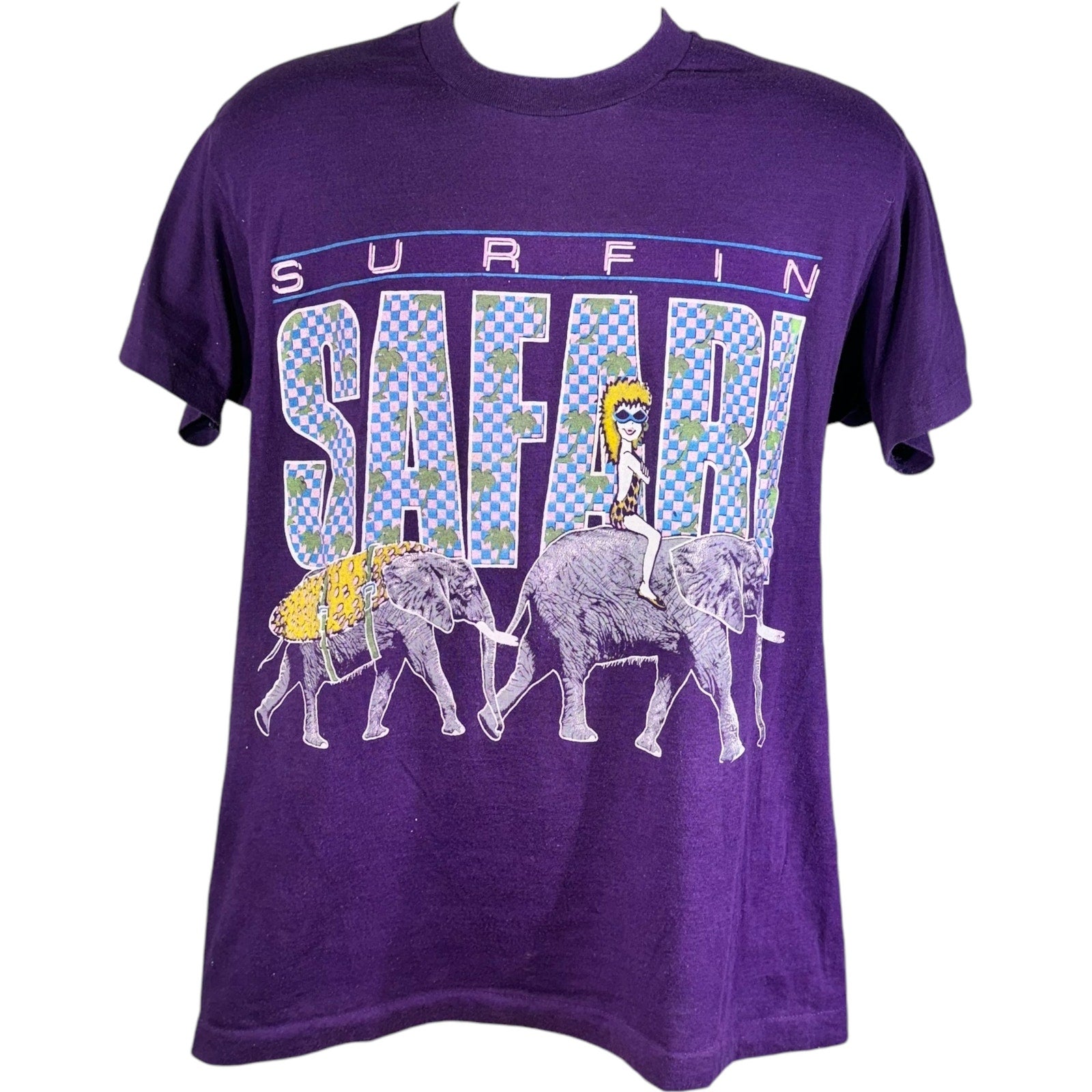 Vintage Surfin Safari Cartoon Nature Tee