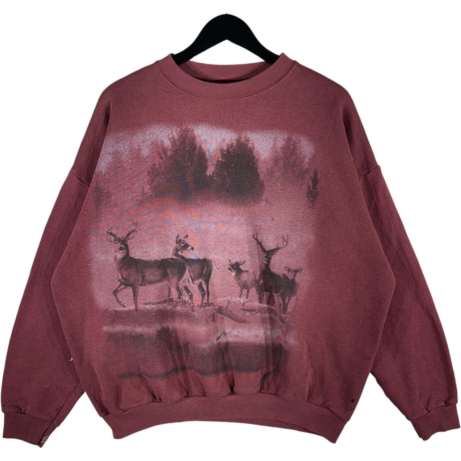 Vintage Sunfaded Deer Graphic Crewneck