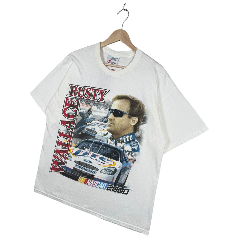 Vintage Rusty Wallace Schedule NASCAR 2000 T-Shirt