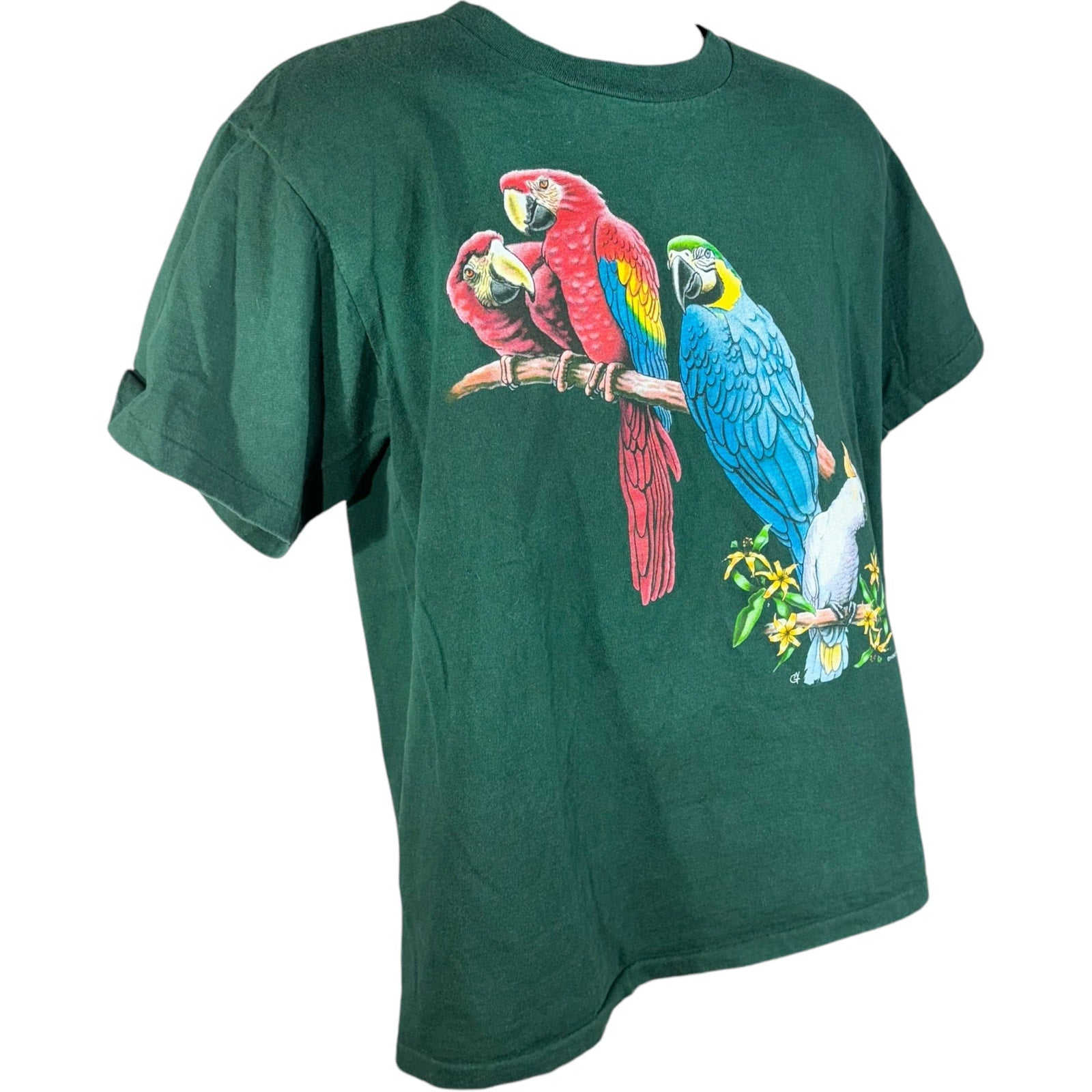 Vintage Parrots Animal Tee 90s