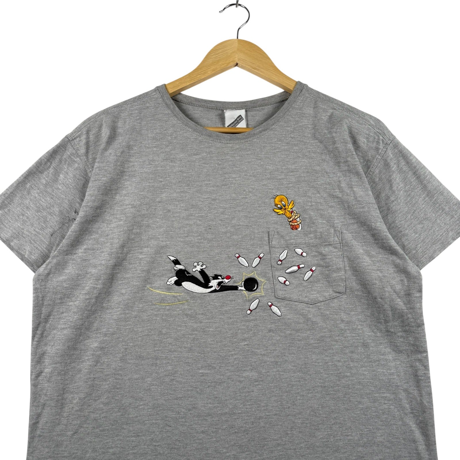 Vintage Warner Bros Embroidered Pocket T-Shirt