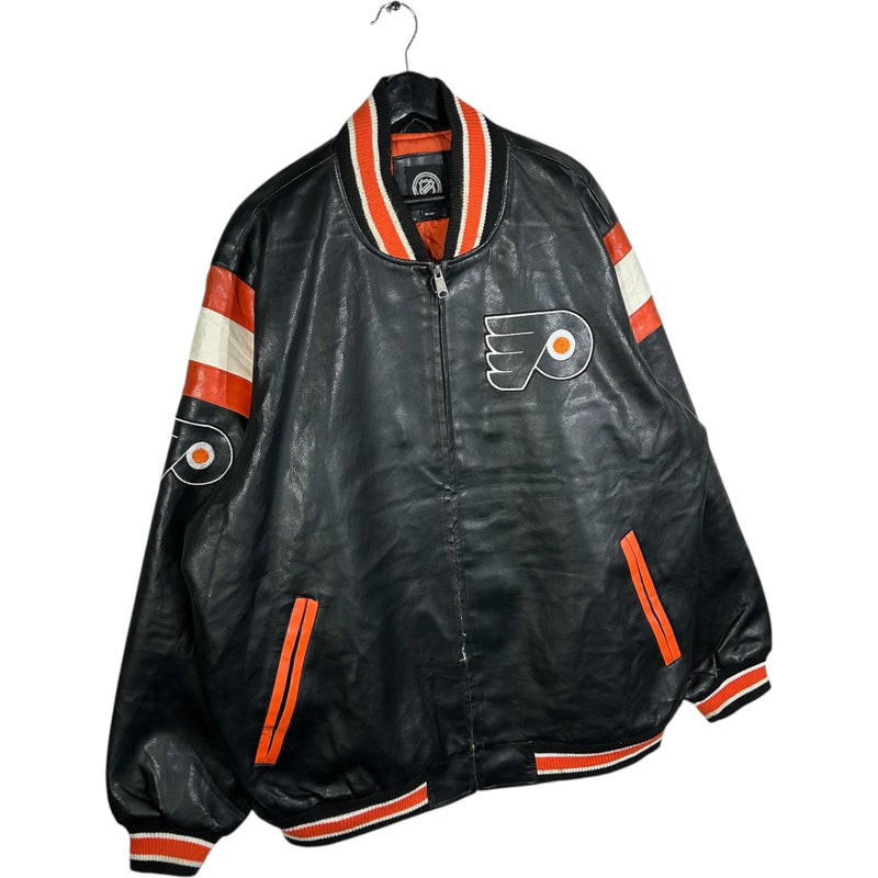 Vintage NHL Philadelphia Flyers Leather Bomber Jacket