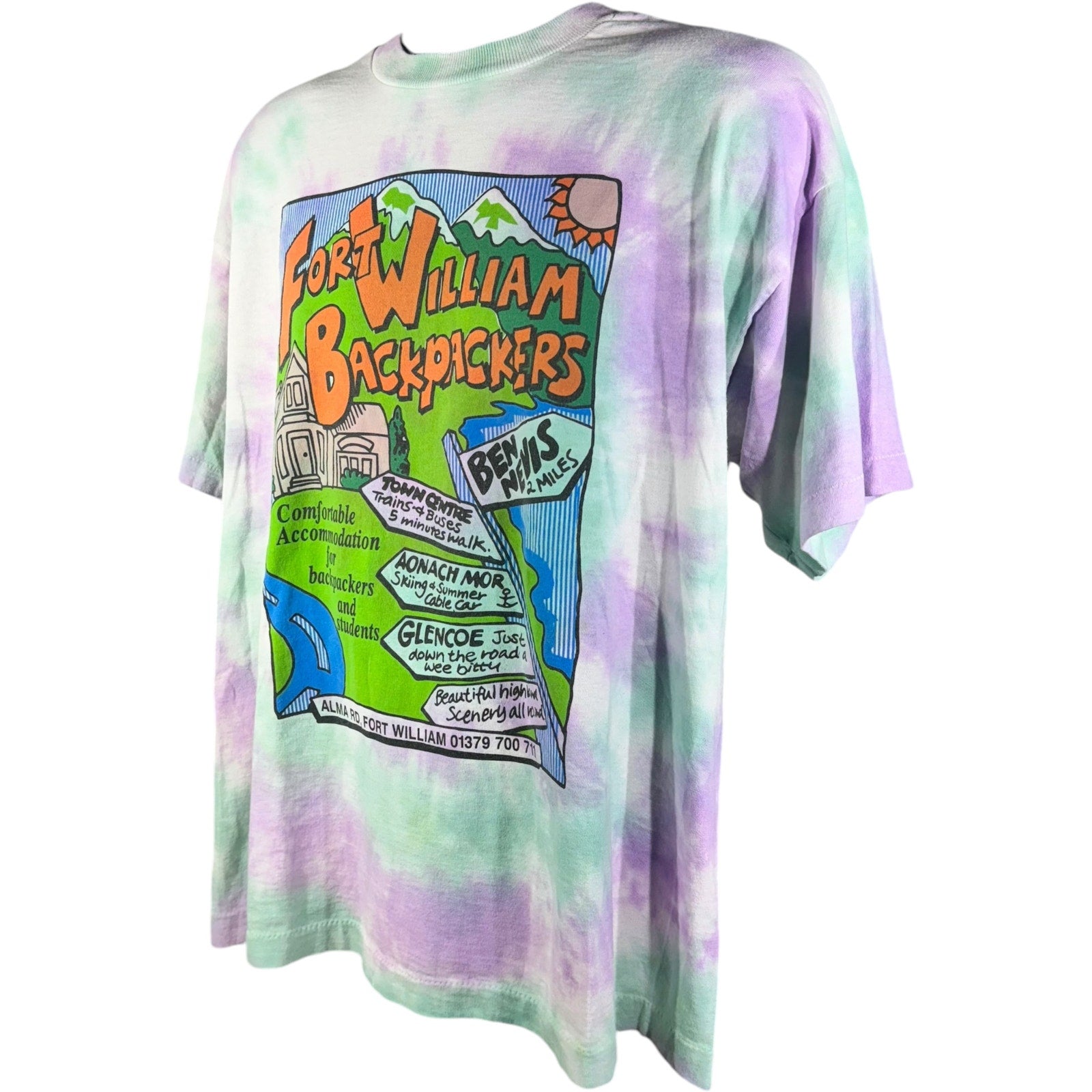 Vintage Fort William Scotland Tie Dye Souvenir Tee