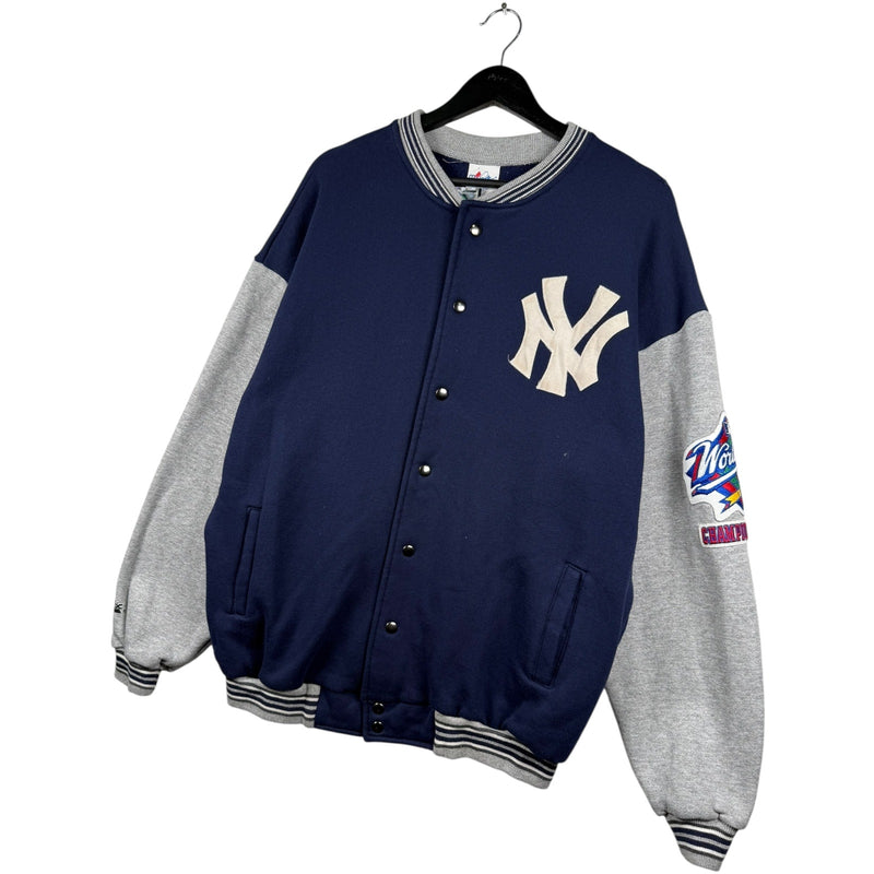 Vintage Majestic New York Yankees MLB Colorblock Varsity Jacket