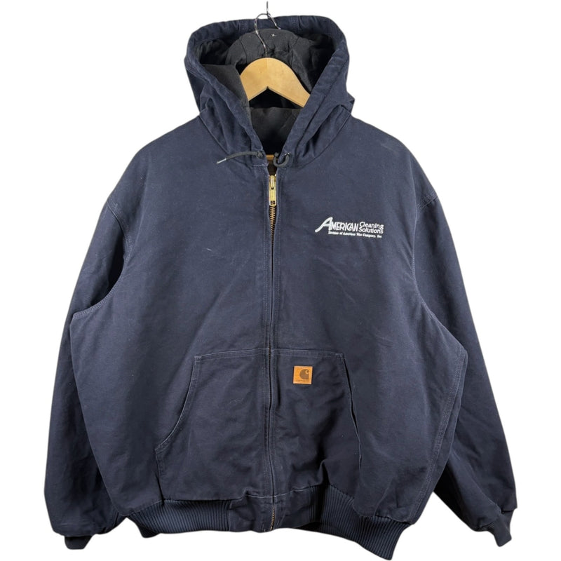 Vintage Carhartt Quilted Full Zip Hooded Workwear Jacket