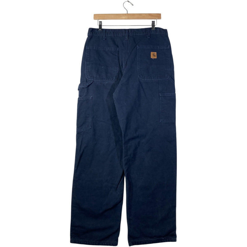 Vintage Carhartt Carpenter Canvas Utility Work Pants 34