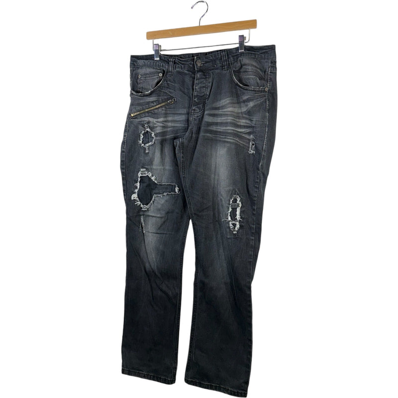 Y2K Rock Rebel Wide Leg Denim Jeans 38 x 33
